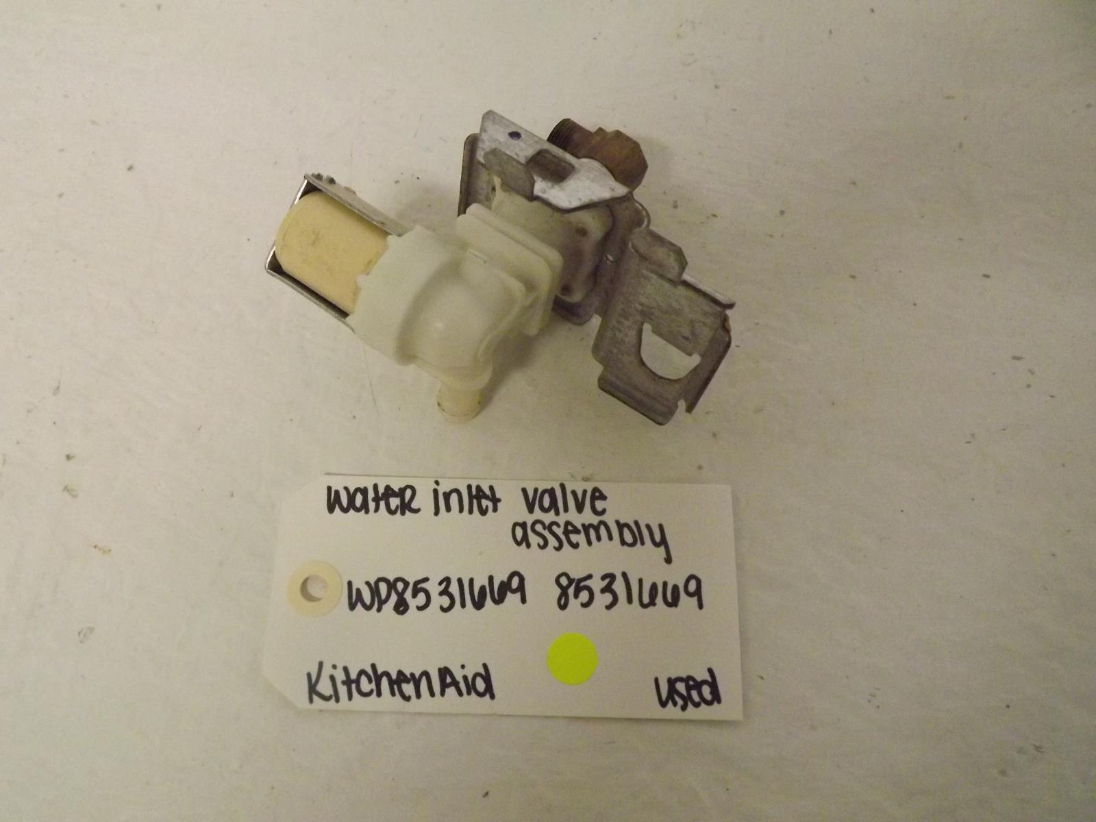 KitchenAid Dishwasher WP8521669 8531669 Water Inlet Valve Assembly Used KitchenAid Dishwasher WP8521669 8531669 Water Inlet Valve Assembly Used